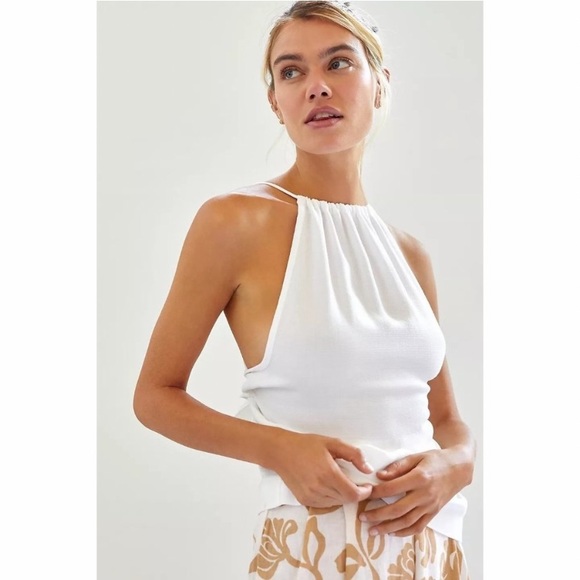 Anthropologie Tops - Anthropologie Cloth & Stone White tie back tank top